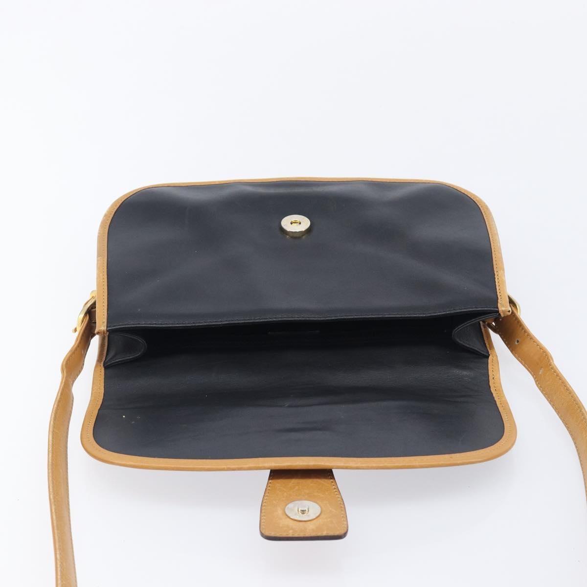 Celine Shoulder Leather, Black, Leather, Shoulder Bag