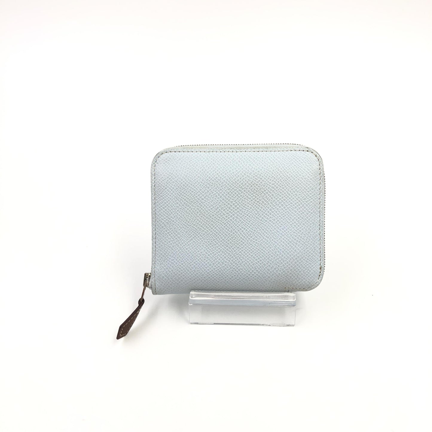 Hermes Azap Zip Around Silk'in Epsom, Blue, Leather, Wallet