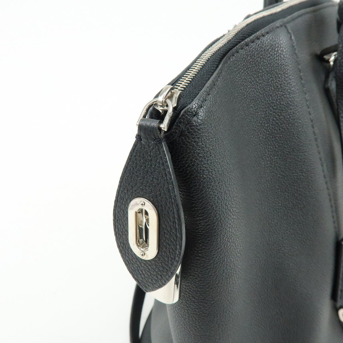 Louis Vuitton Soft Lockit Leather, Black, Leather, Handbag