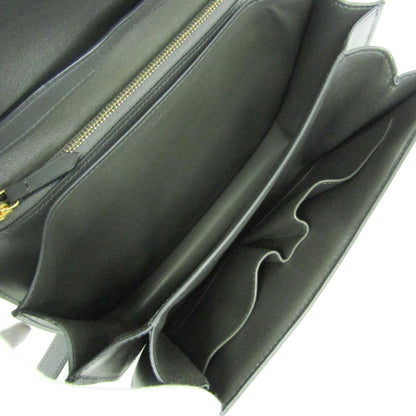 Celine Classic Box Smooth Leather, Gray, Leather, Handbag