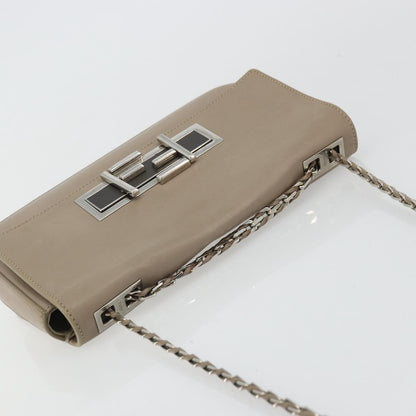 Fendi 3Baguette Convertible Calfskin, Beige, Leather, Crossbody Bag