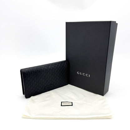 Gucci Wallet on Strap Microguccissima Leather, Black, Leather, Crossbody Bag