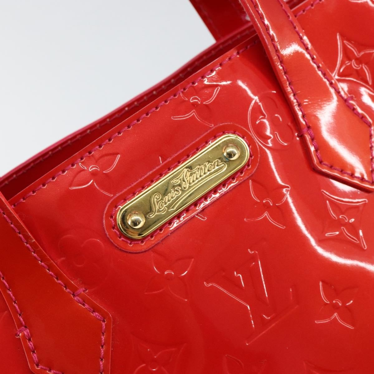 Louis Vuitton Wilshire Monogram Vernis, Pink, Patent Leather, Handbag