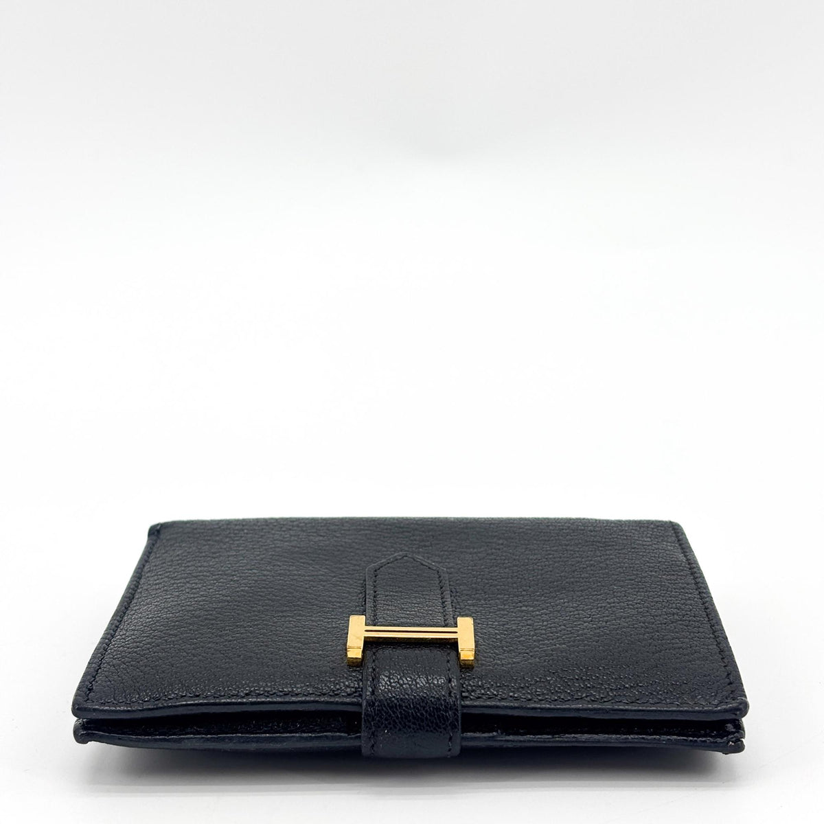 Hermes Bearn Epsom, Black, Leather, Wallet