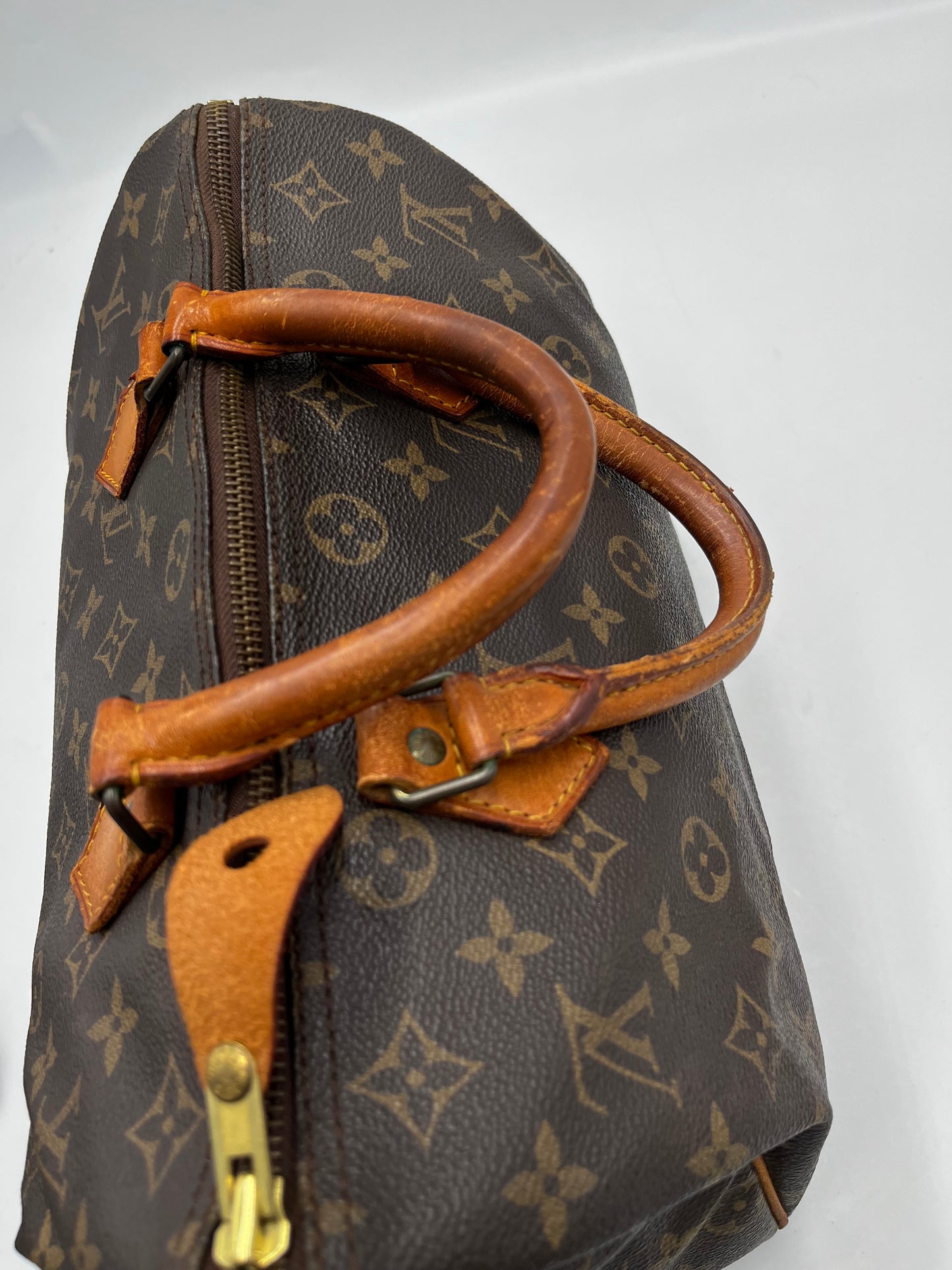 Louis Vuitton Speedy Handbag Monogram Canvas, Brown, Canvas, Handbag