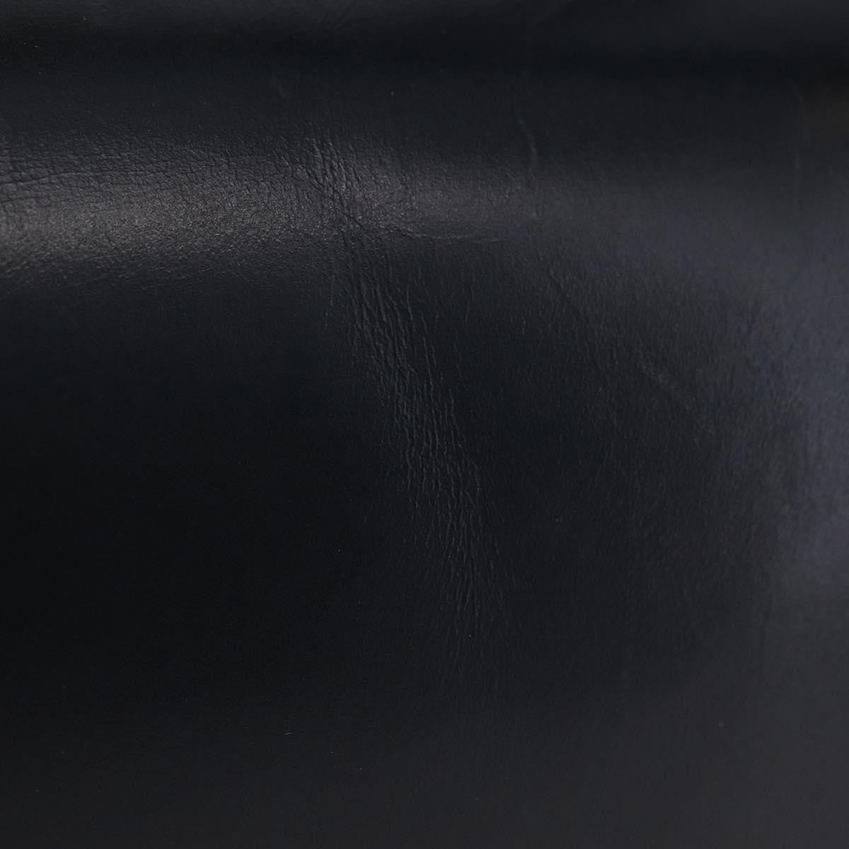 Salvatore Ferragamo Gancini Leather, Navy, Leather, Handbag