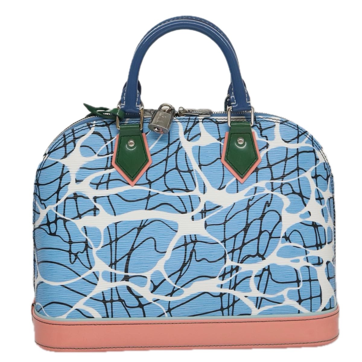Louis Vuitton Alma Limited Edition Print Epi Leather, Blue, Leather, Handbag