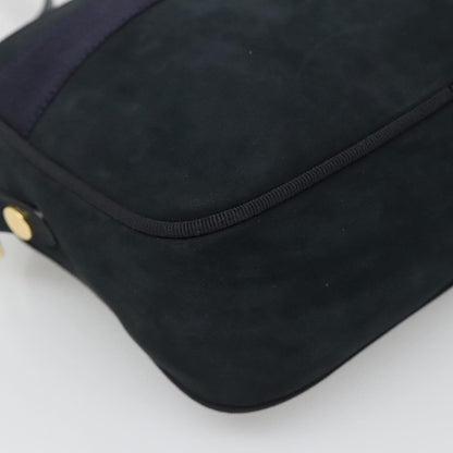 Salvatore Ferragamo Vara Bow camera Suede, Navy, Suede, Shoulder Bag