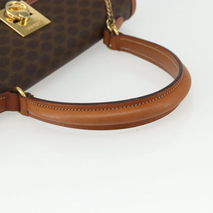 Celine Vintage Macadam Canvas, Brown, Canvas, Backpack