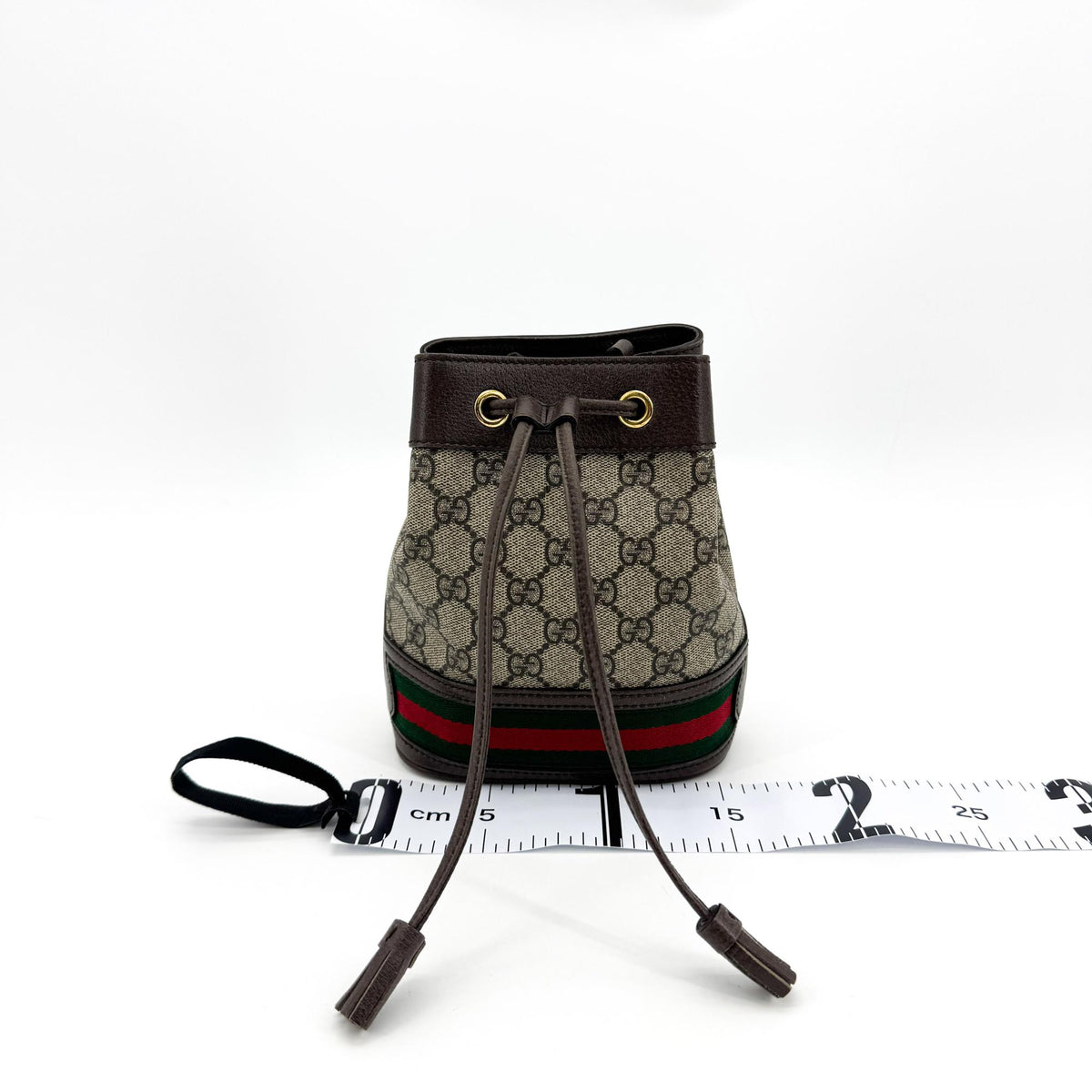 Gucci Ophidia Bucket GG Coated Canvas, Brown, Canvas, Handbag