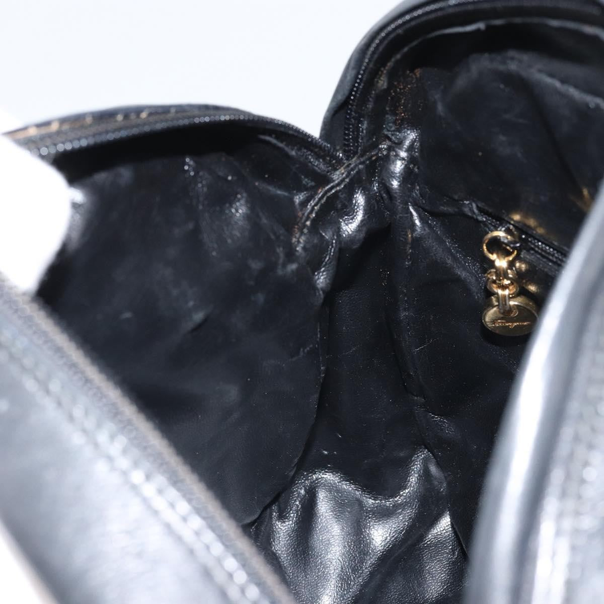 Salvatore Ferragamo Vintage Canvas, Black, Canvas, Shoulder Bag