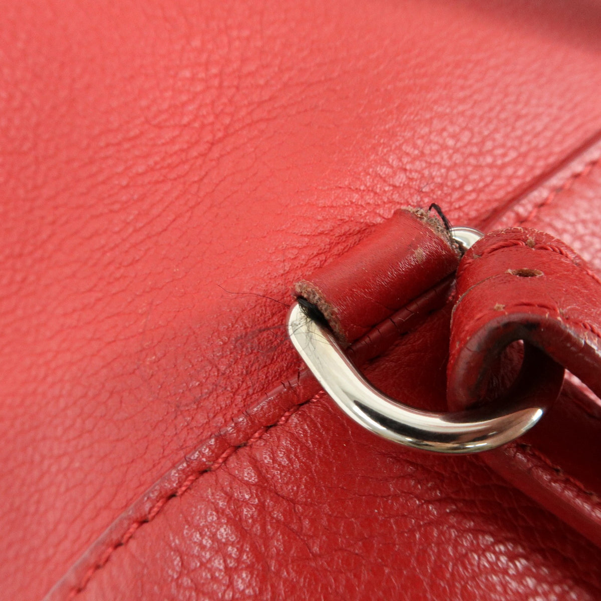 Louis Vuitton Lockme Leather, Red, Leather, Backpack