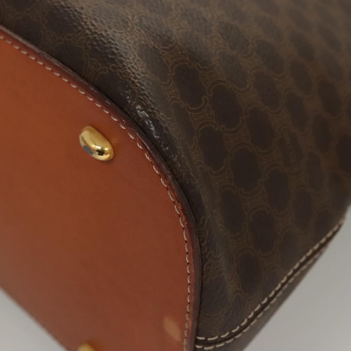 Celine Macadam Macadam with leather, Brown, Canvas, Handbag