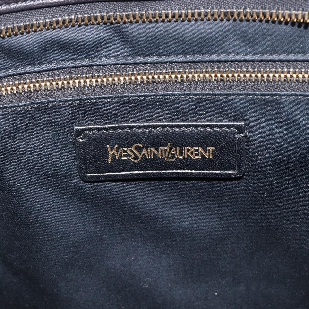 Saint Laurent Classic Y Cabas Leather, Black, Leather, Tote Bag