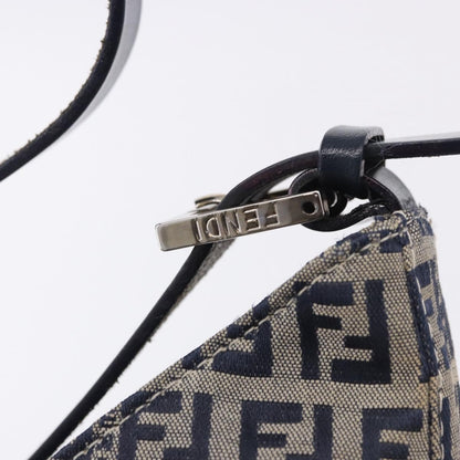 Fendi Buckle Strap Hobo Zucchino Canvas, Navy, Canvas, Shoulder Bag