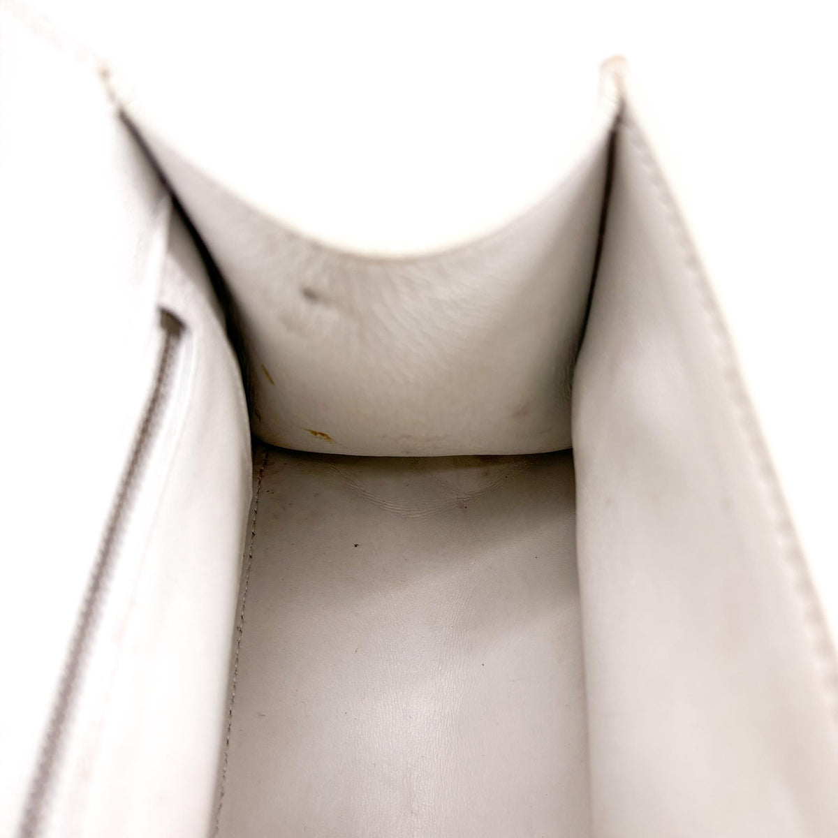 Balenciaga Hourglass Top Handle Leather, White, Leather, Handbag