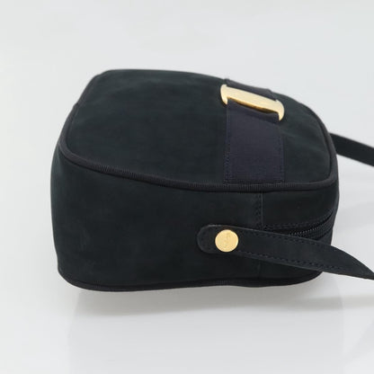 Salvatore Ferragamo Vara Bow camera Suede, Navy, Suede, Shoulder Bag