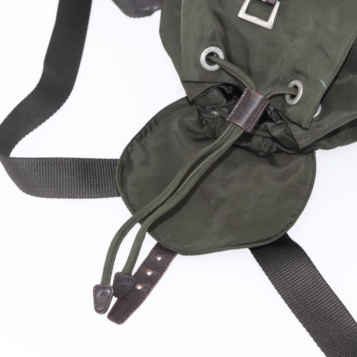 Prada Front Pocket Tessuto, Khaki, Nylon, Backpack