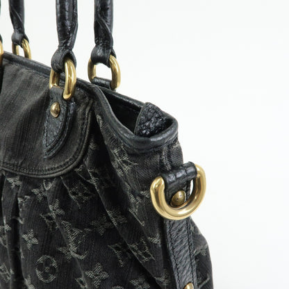 Louis Vuitton Neo Cabby Monogram Denim, Black, Denim, Handbag