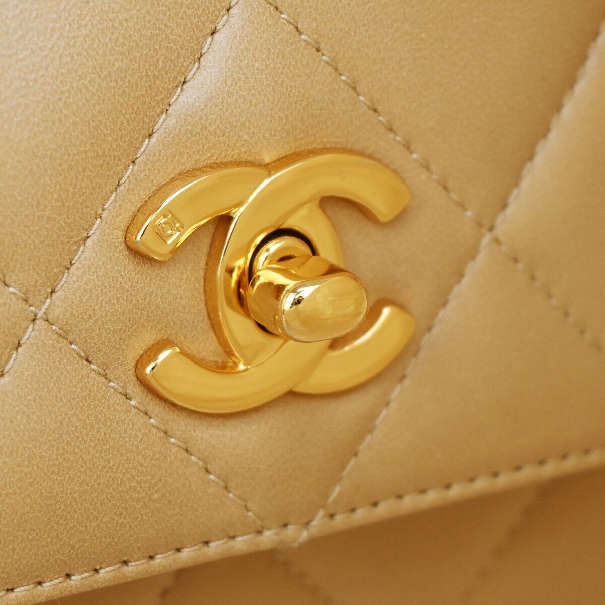 Chanel Flap bag, Beige, Leather, shoulder