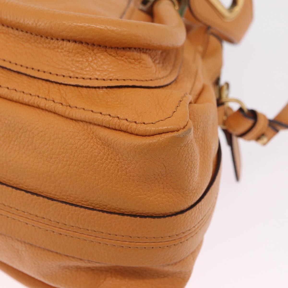 Chloe Paraty Top Handle Leather, Orange, Leather, Handbag