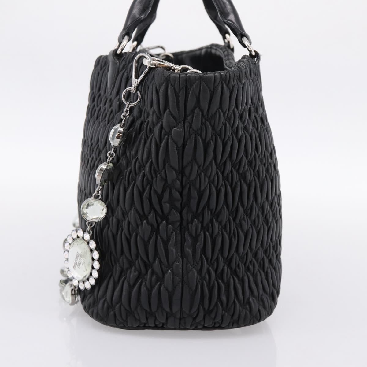 Miu Miu Shopper Tote Matelasse Leather, Black, Leather, Handbag