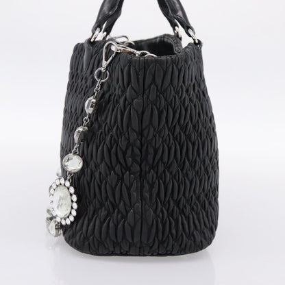 Miu Miu Shopper Tote Matelasse Leather, Black, Leather, Handbag
