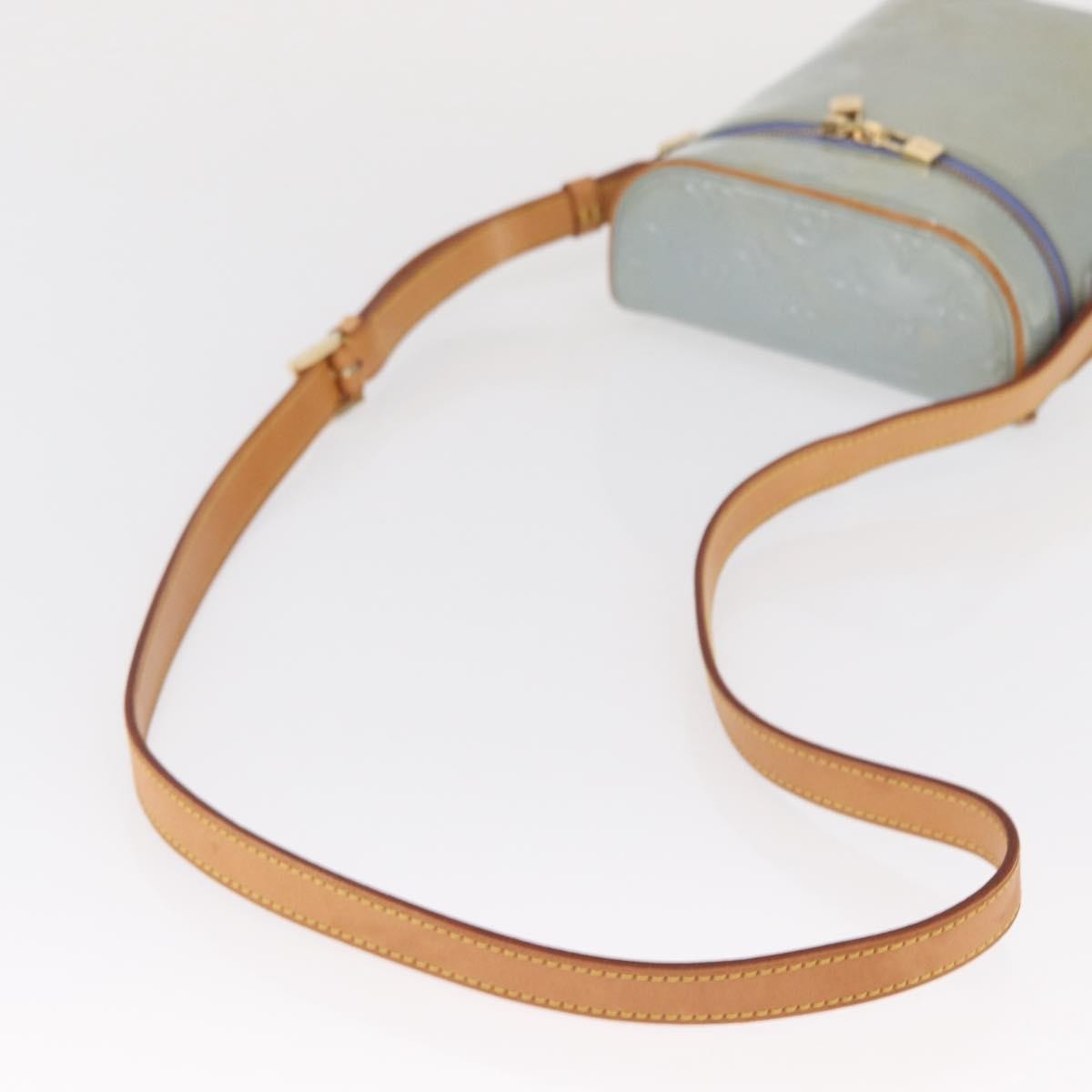 Louis Vuitton Sullivan Monogram Vernis, Blue, Patent Leather, Shoulder Bag