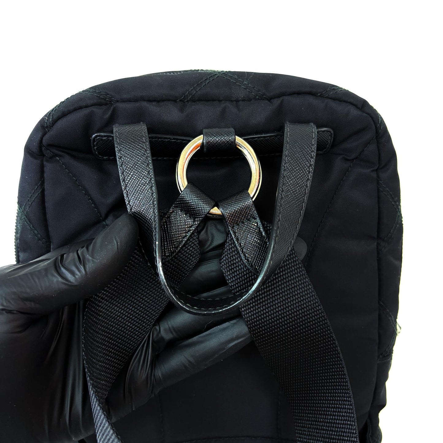 Prada Zip Sling Re-Nylon, Black, Nylon, Backpack