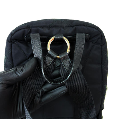 Prada Zip Sling Re-Nylon, Black, Nylon, Backpack