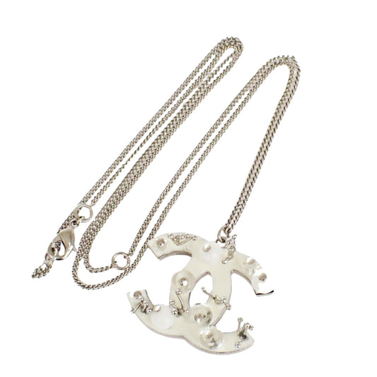 Chanel Coco Mark, Silver, Metal, necklace