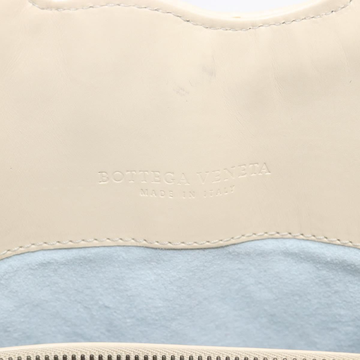Bottega Veneta Belted Cabas Tote Intrecciato Nappa with Stitched Detail, White, Leather, Tote Bag