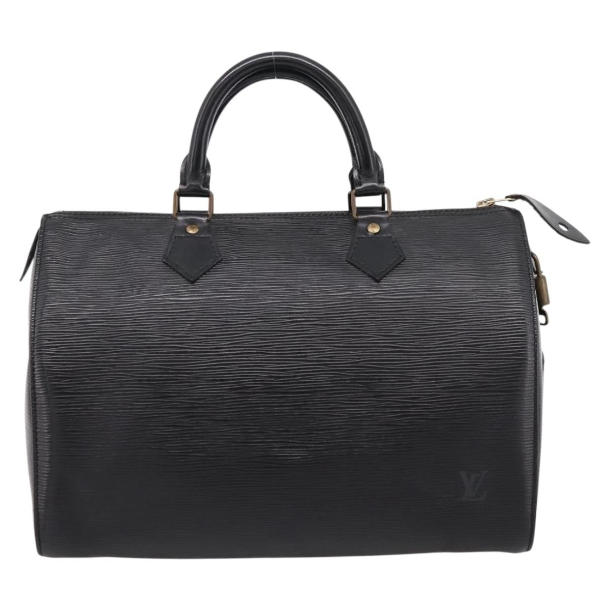 Louis Vuitton Speedy Epi, Black, Leather, Handbag