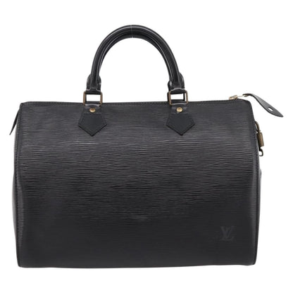 Louis Vuitton Speedy Epi, Black, Leather, Handbag