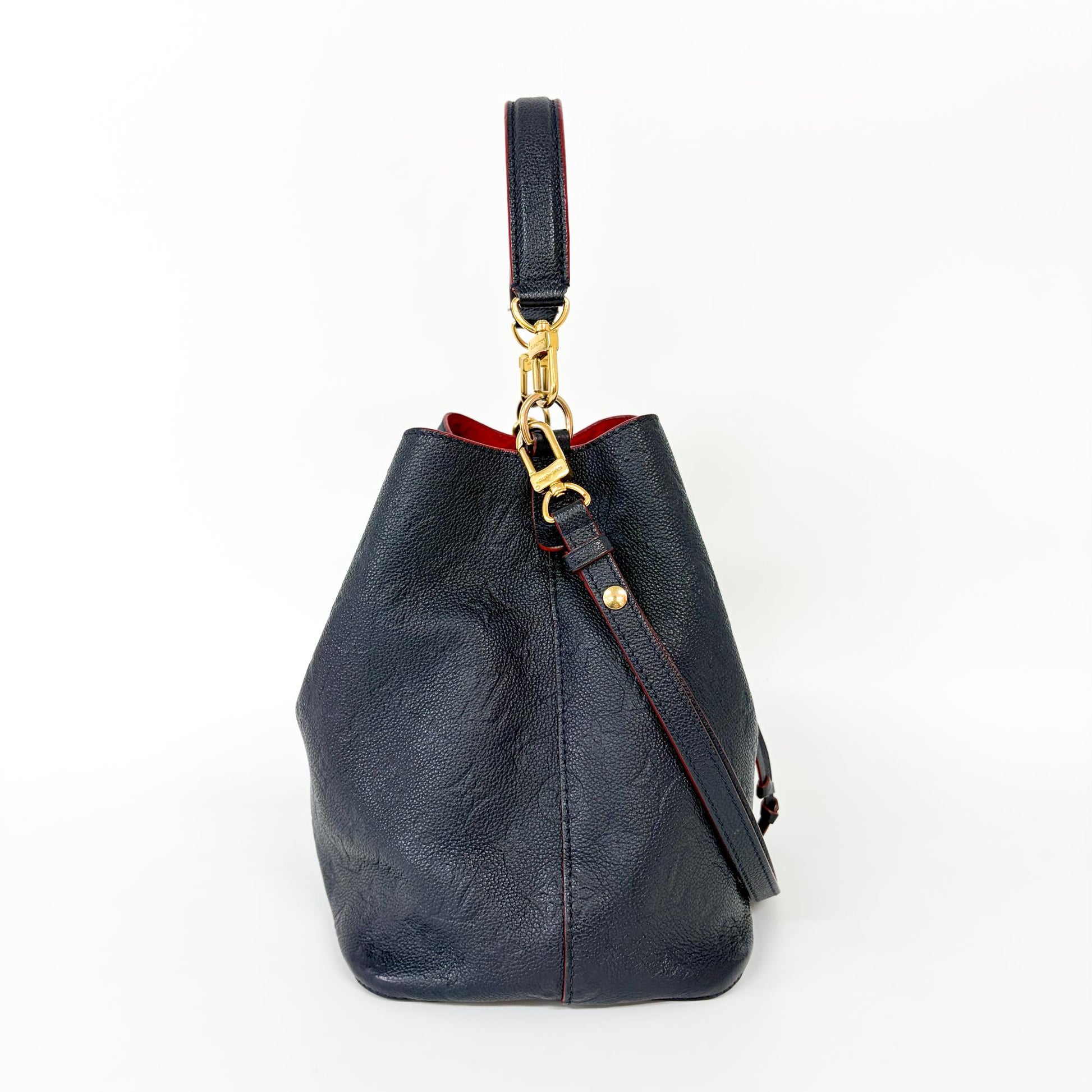 Louis Vuitton NeoNoe Handbag Monogram Empreinte Leather, Navy, Leather, Handbag