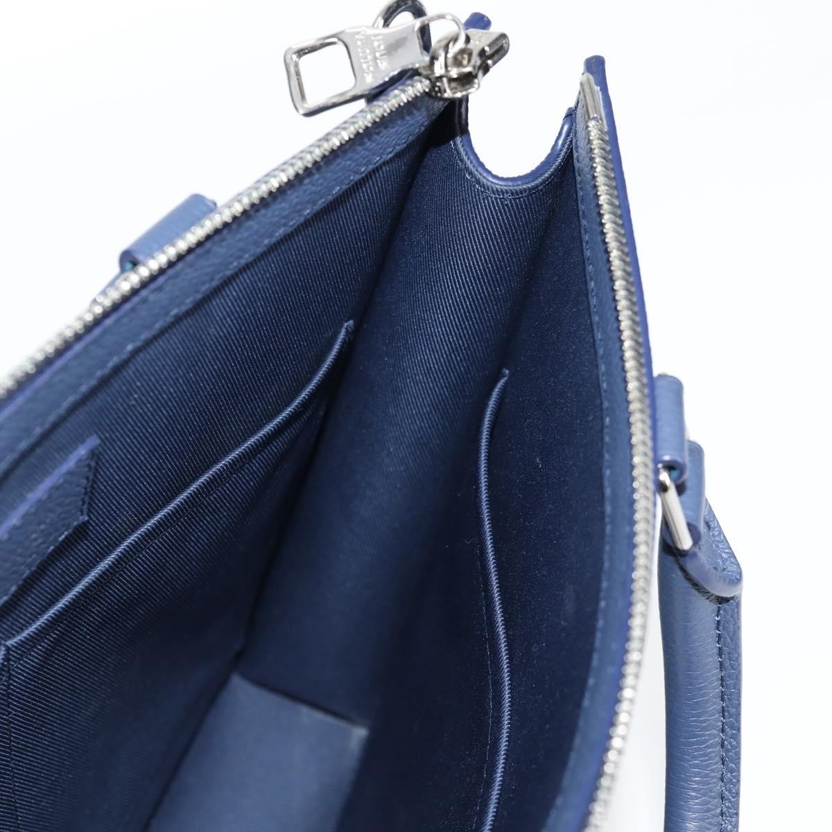 Louis Vuitton Sac Plat Zipped Limited Edition Monogram Ink Watercolor Leather, Blue, Canvas, Handbag