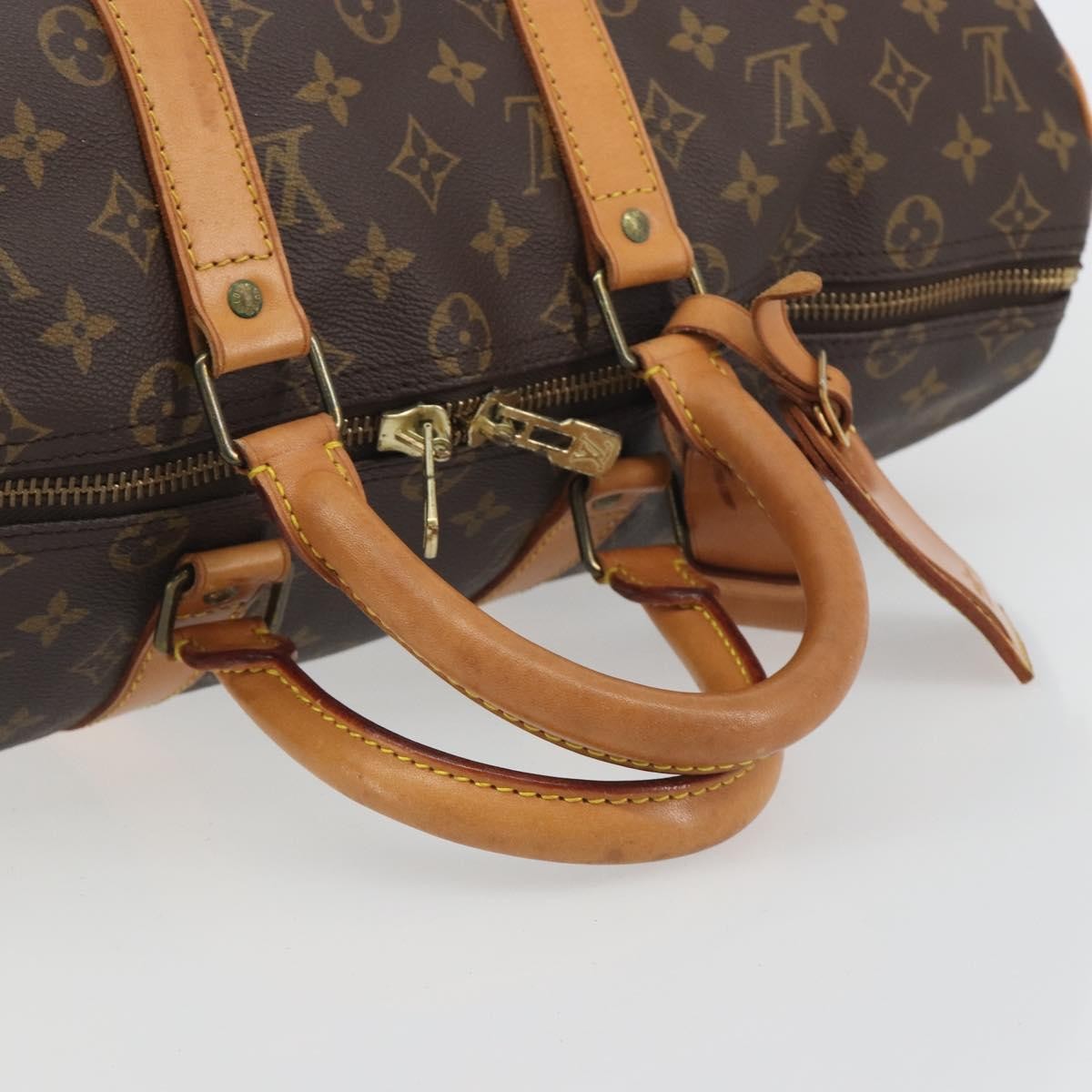 Louis Vuitton Keepall Monogram, Brown, Canvas, Travel Bag