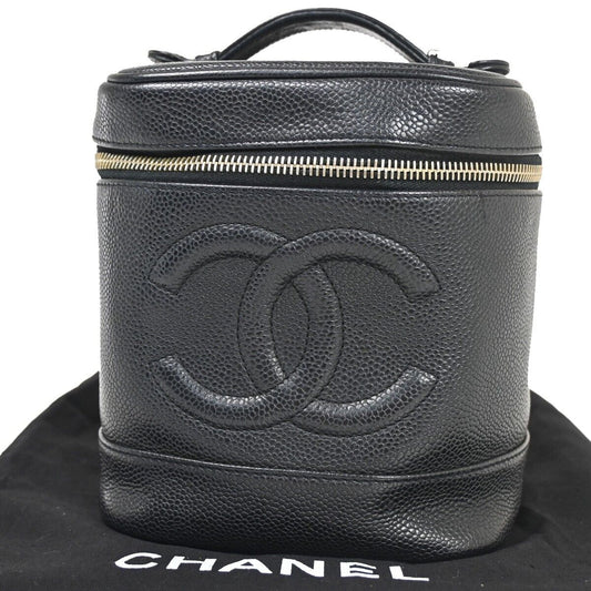 Chanel Vanity, Black, Leather, clutch