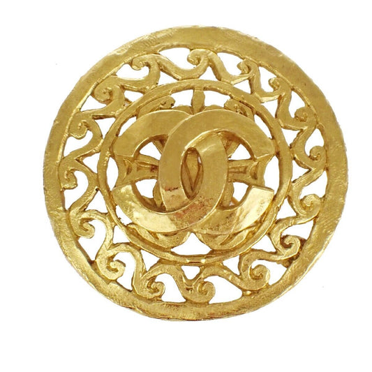 Chanel Coco Mark, Gold, Gold Plated, brooch