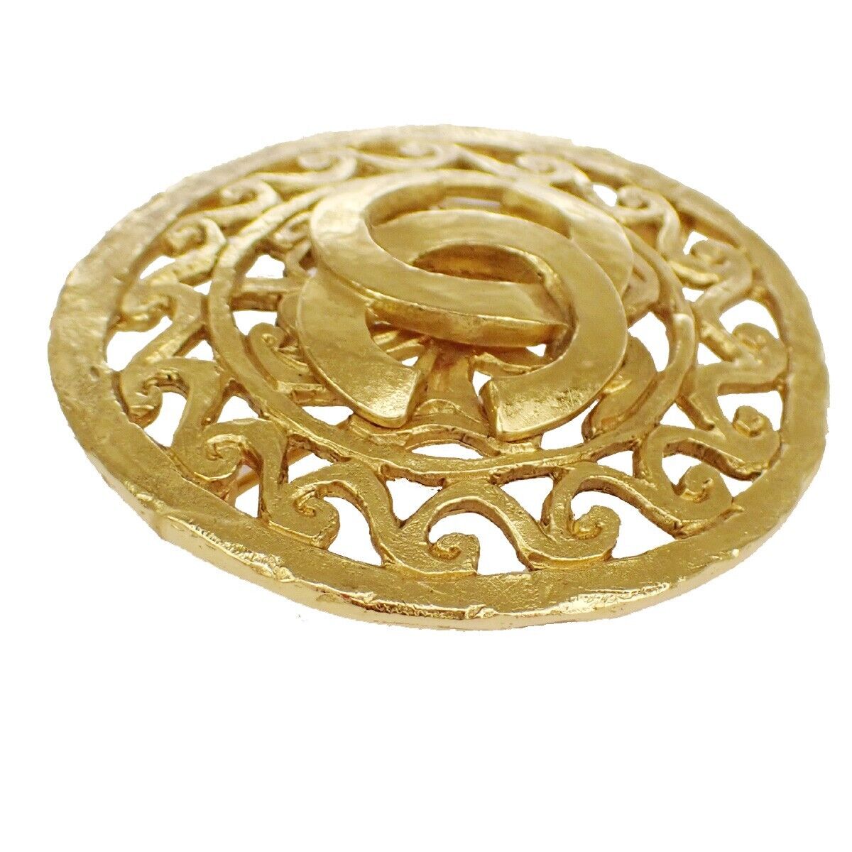 Chanel Coco Mark, Gold, Gold Plated, brooch