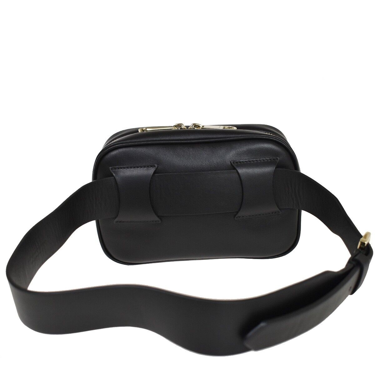 Salvatore Ferragamo Gancini, Black, Leather, shoulder