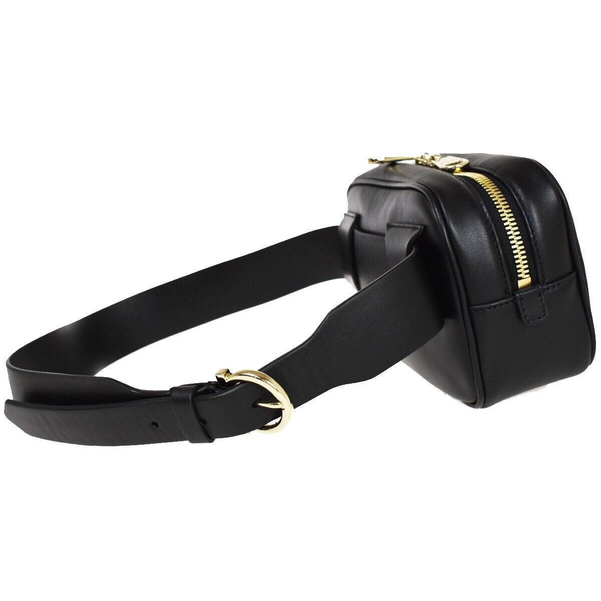 Salvatore Ferragamo Gancini, Black, Leather, shoulder