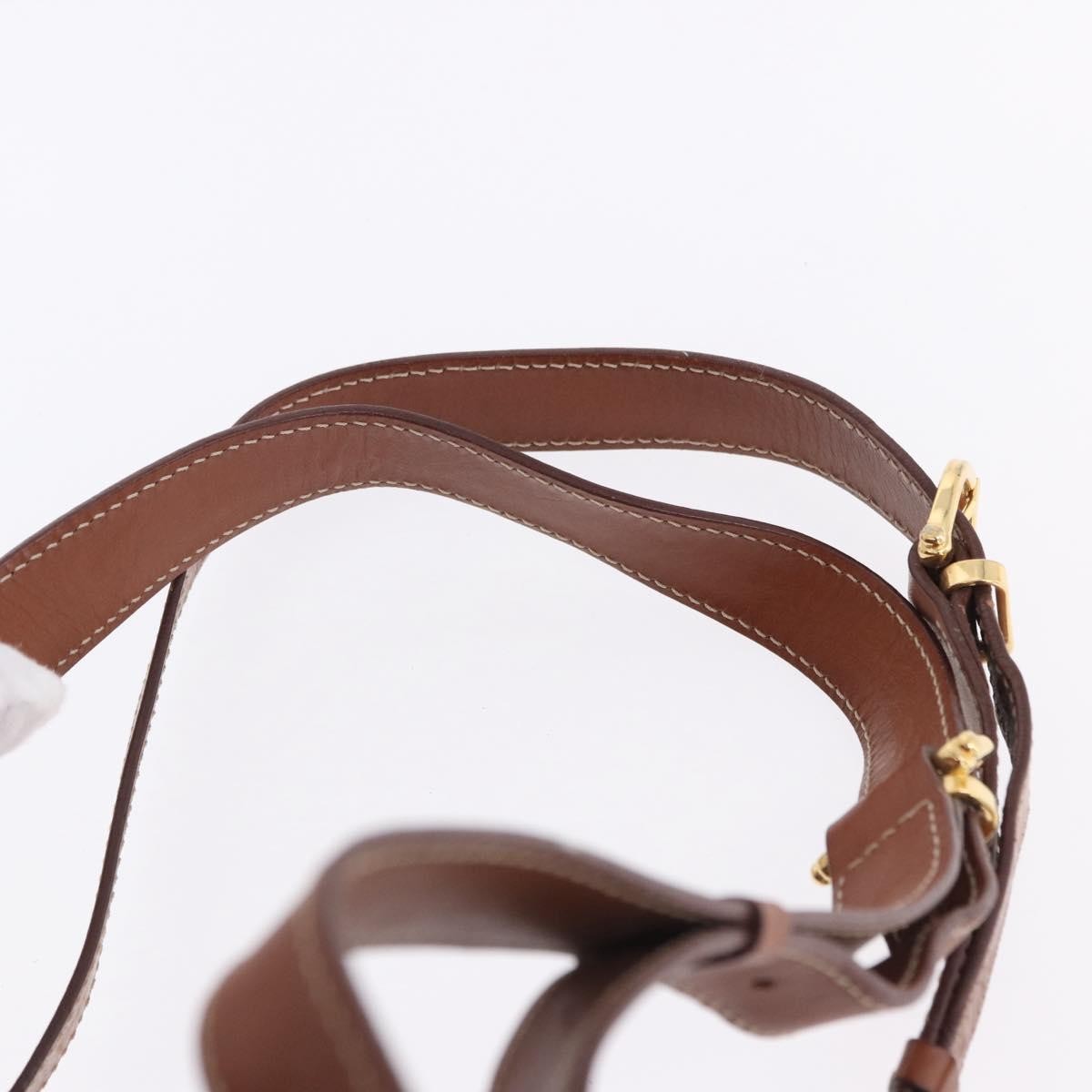 Celine Vintage Macadam Canvas, Brown, Canvas, Backpack