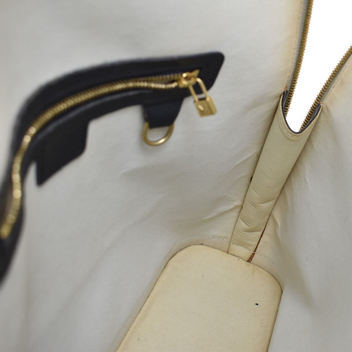 Louis Vuitton Alma Mini Lin, Blue, Canvas, Handbag