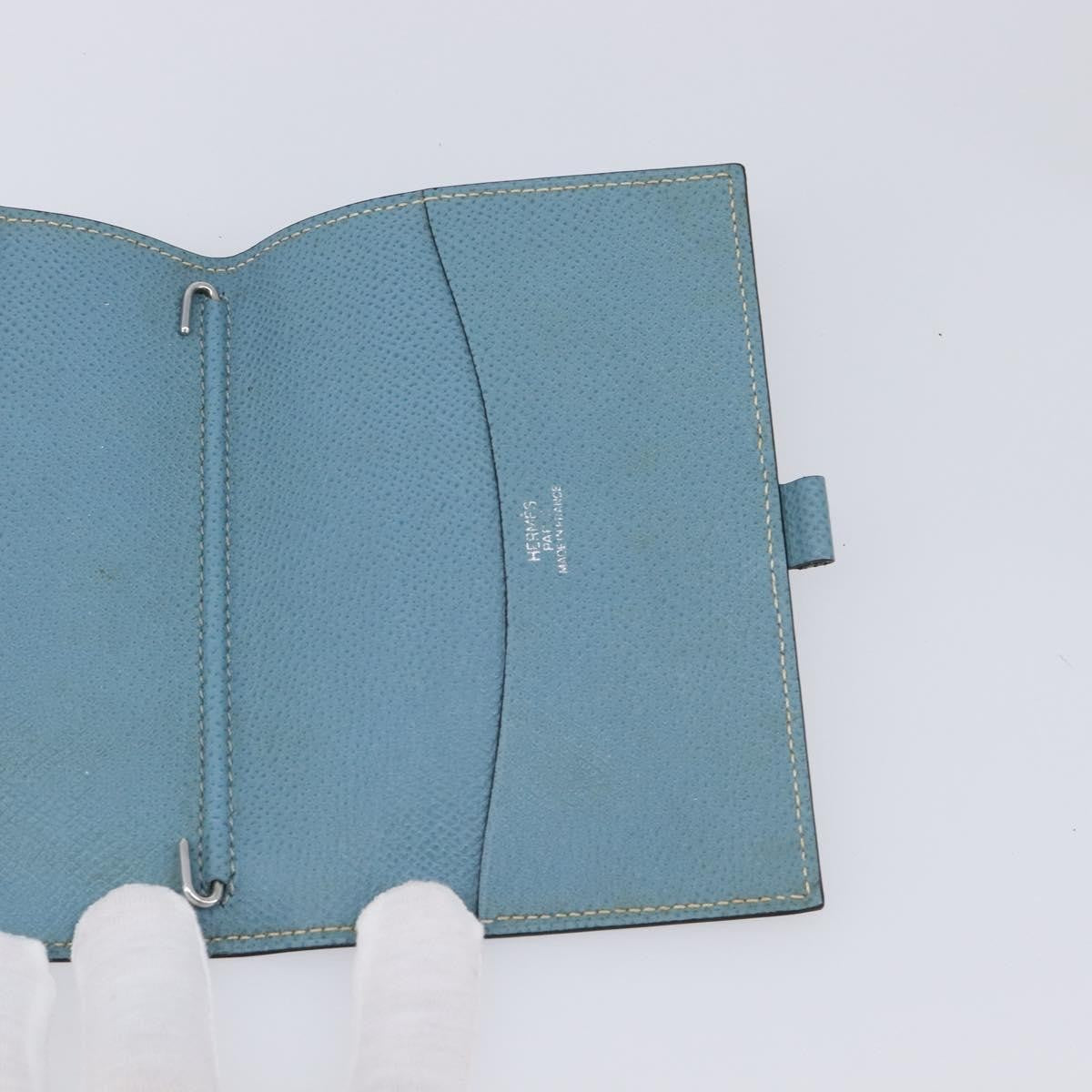 Hermes Vision Agenda Cover Leather, Blue, Leather, Briefcase