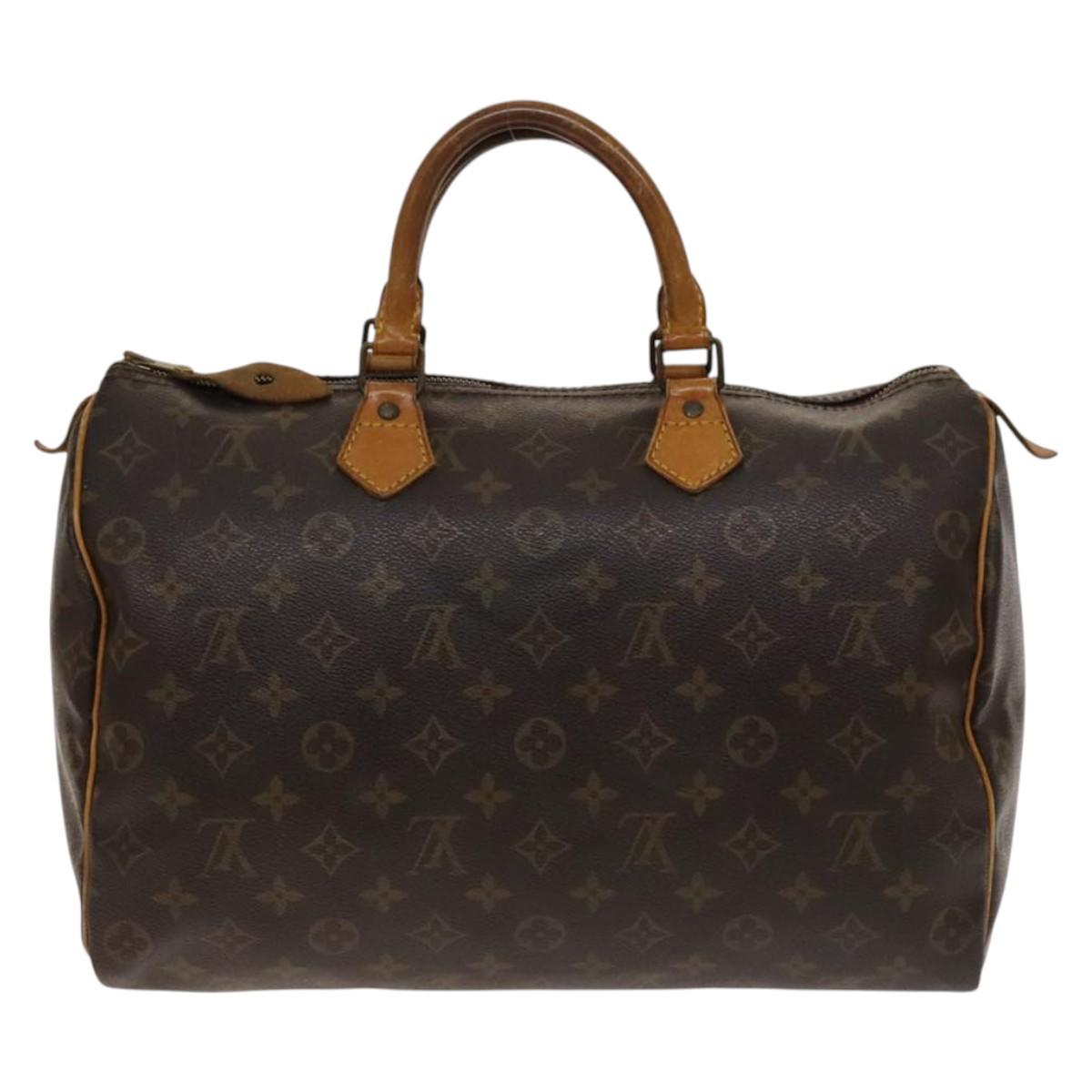 Louis Vuitton Speedy Handbag Monogram Canvas, BROWN, CANVAS, Handbag