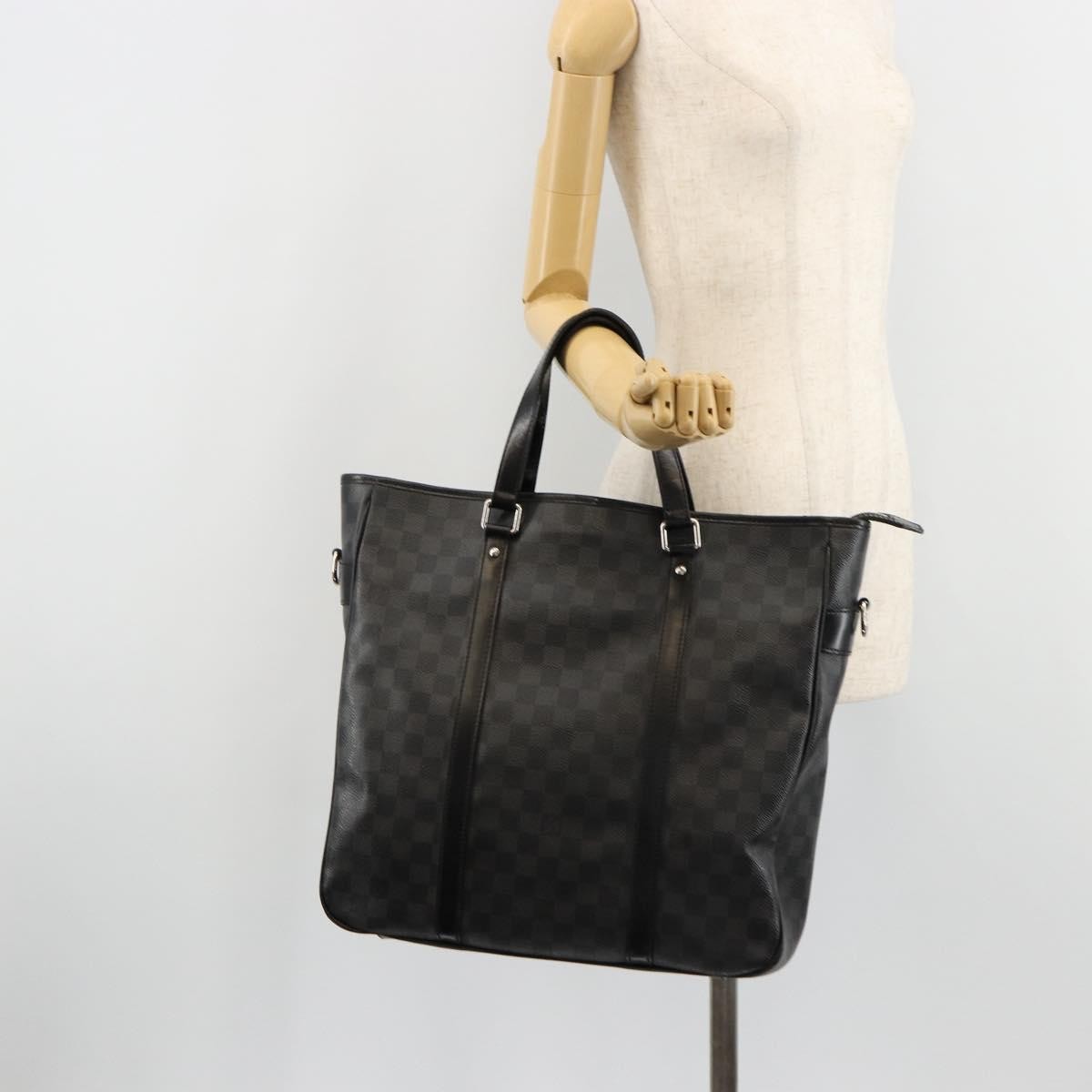 Louis Vuitton Tadao Damier Graphite, Gray, Canvas, Tote Bag