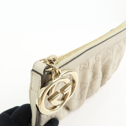 Gucci Heart Wristlet Guccissima Leather, Beige, Leather, Clutch