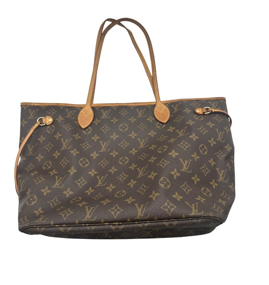 Louis Vuitton Neverfull NM Tote Monogram Canvas, Brown, Leather, Shoulder Bag