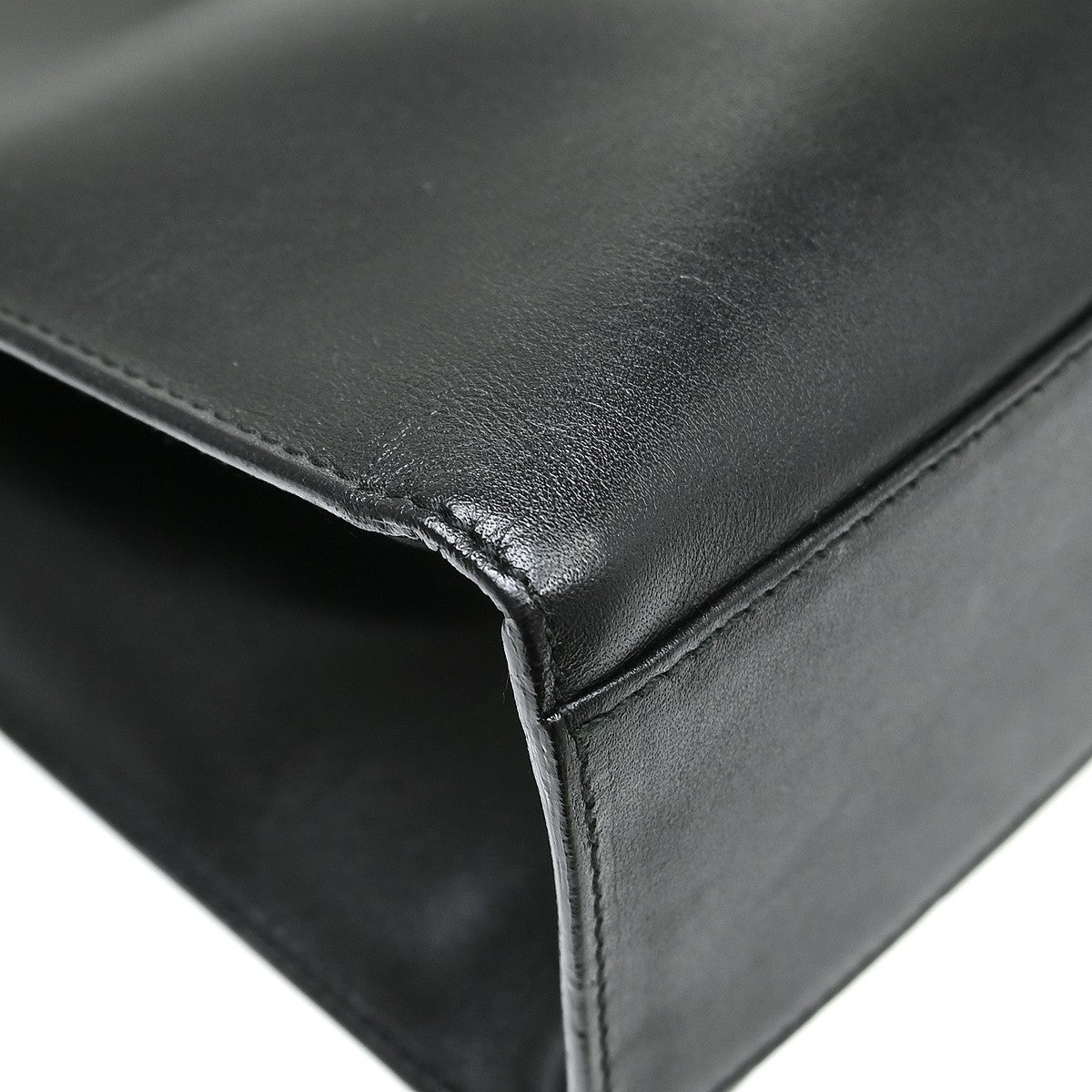 Gucci Vintage square G Leather, Black, Leather, Handbag